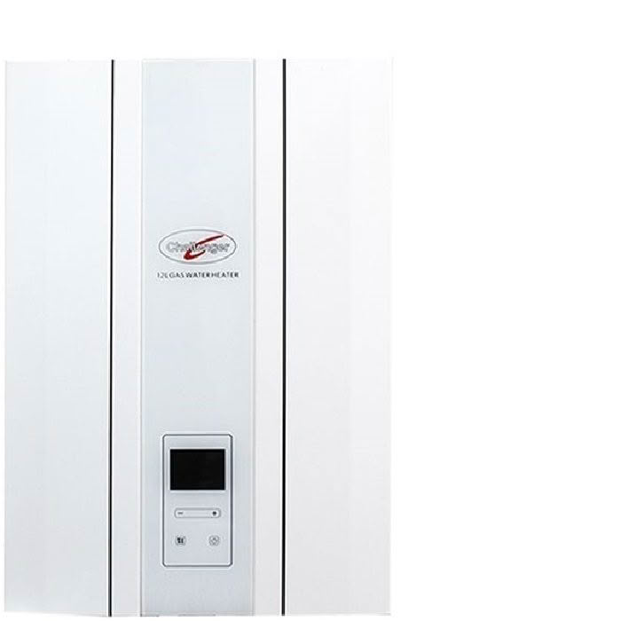 340012F 12l ce fan flued gas water heater califont front